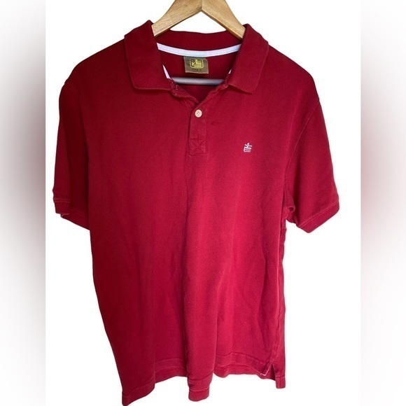 Machine men’s red cotton short sleeve polo shirt golf sport - Picture 1 of 8